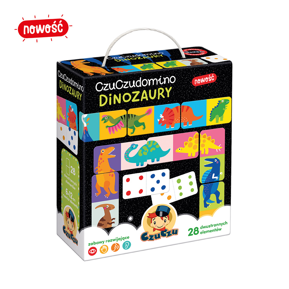 CzuCzu gra domino z dinozaurami dla dzieci