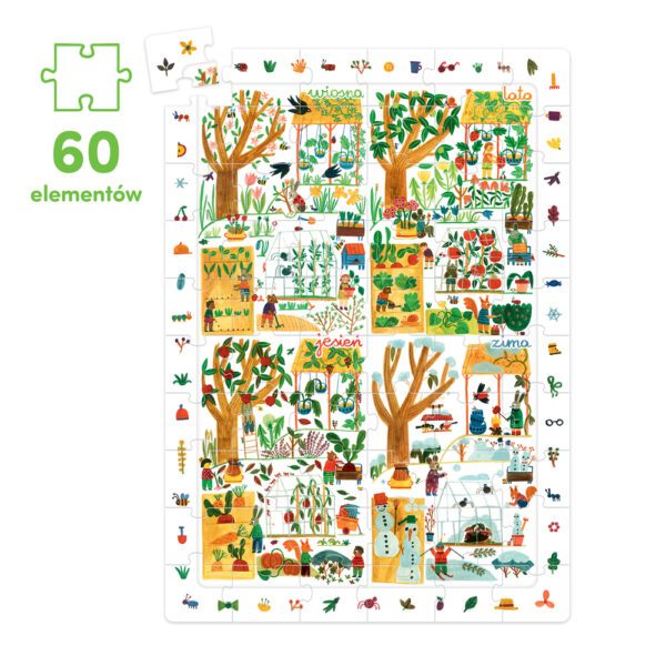 puzzle 60 elementów pory roku