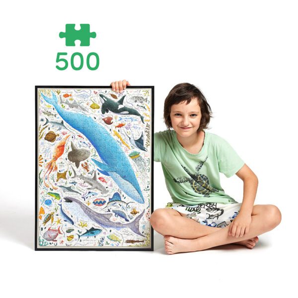 puzzle 500 elementow Puzzlove Ryby dla dzieci 9+ puzzle rodzinne