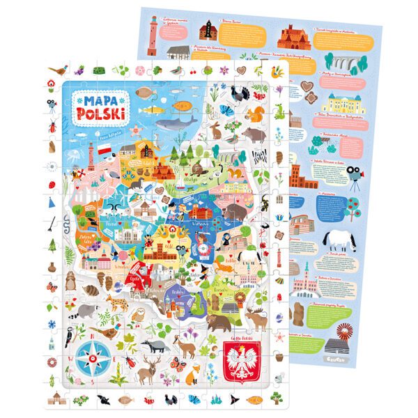 puzzle Mapa Polski i plakat edukacyjny