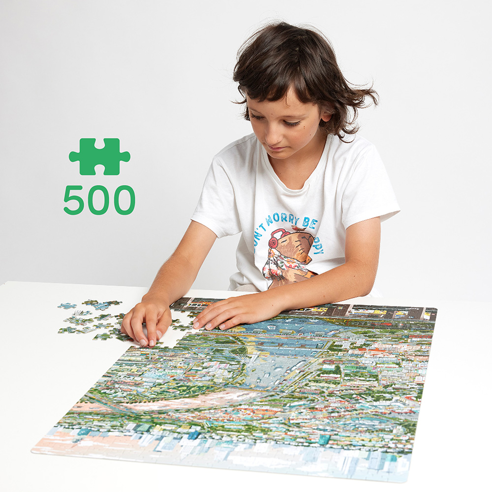 Puzzle z widokiem miasta Warszawa 500 elementow