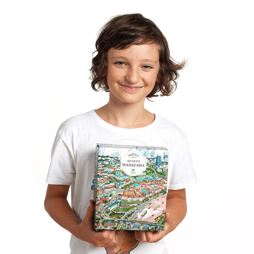 puzzle Puzzlove miasto Warszawa 500 elementow dla dzieci 9+
