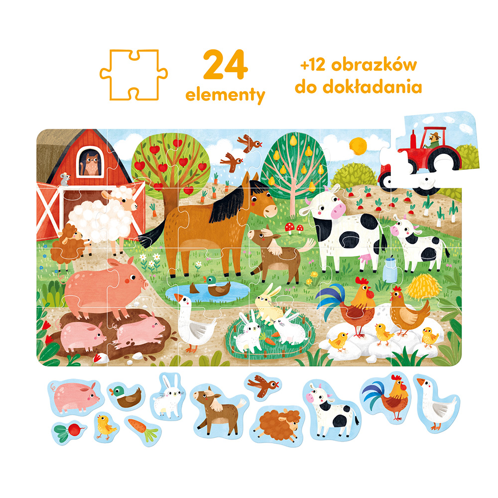 puzzle na wsi dla dwulatkow 24 elementy