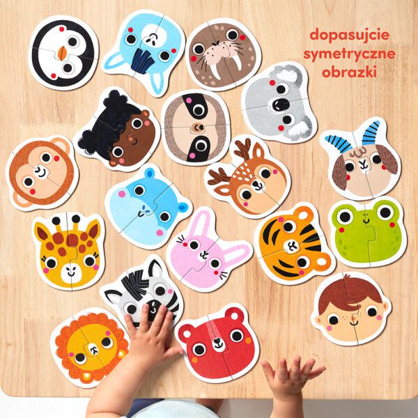 symetryczne dwuelementowe ukladanki dla maluszkow