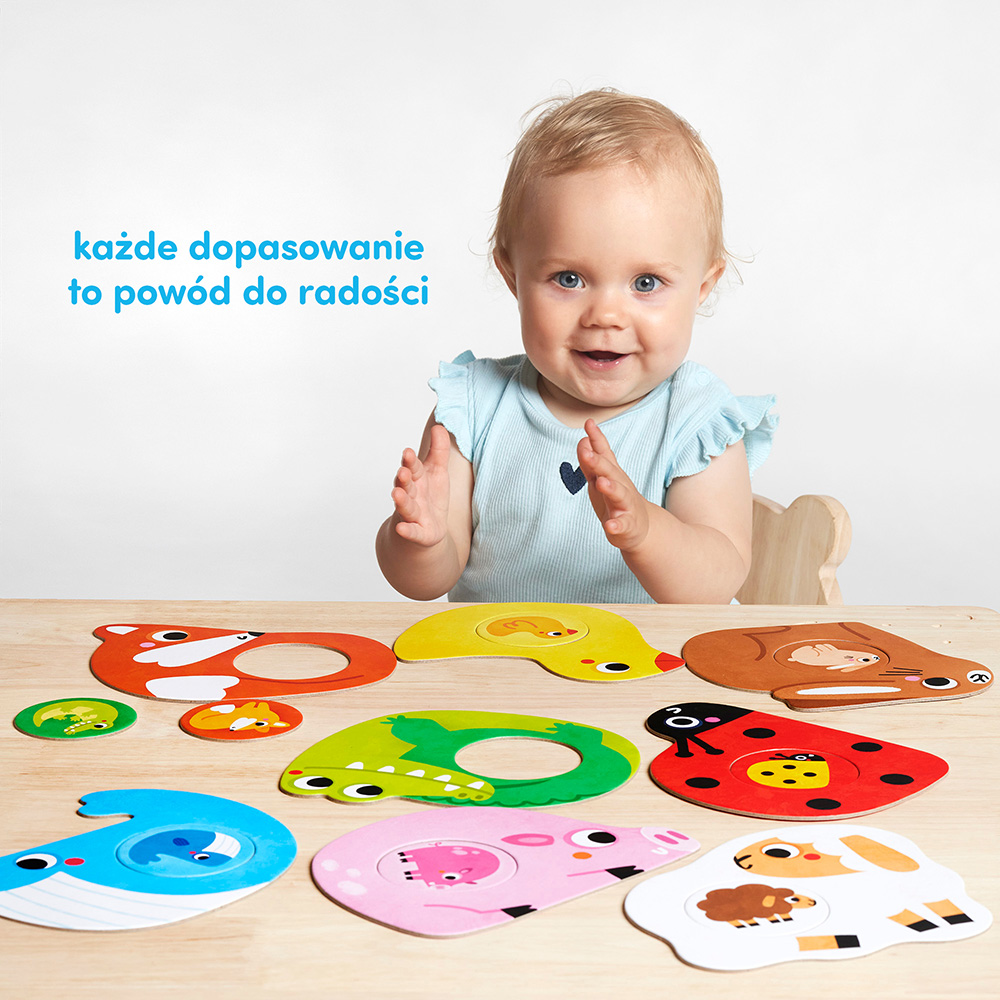 kreatywne puzzle dla maluszka 1+ ze zwierzetami
