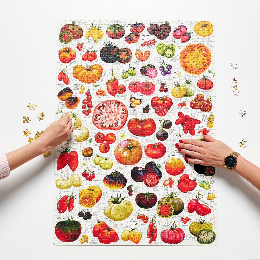ilustracja puzzle z pomidorami