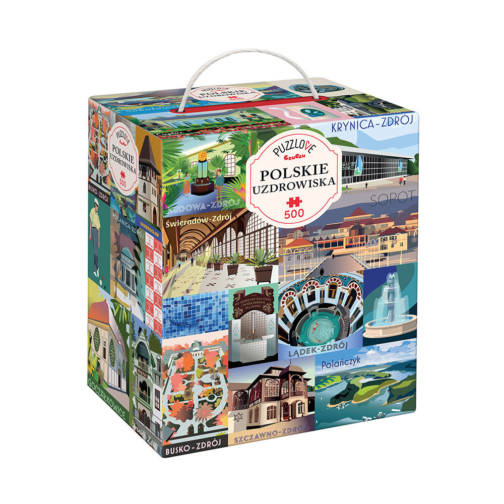 box przod Puzzlove Polskie uzdrowiska 500 elementow
