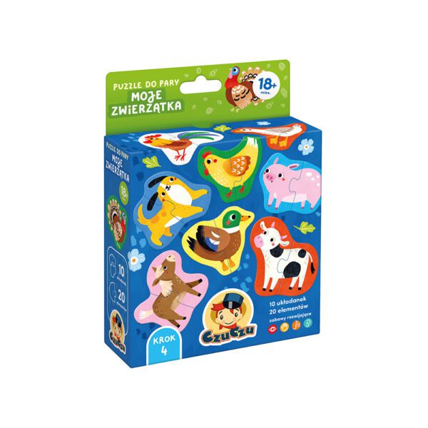 box front Puzzle do pary Moje zwierzatka