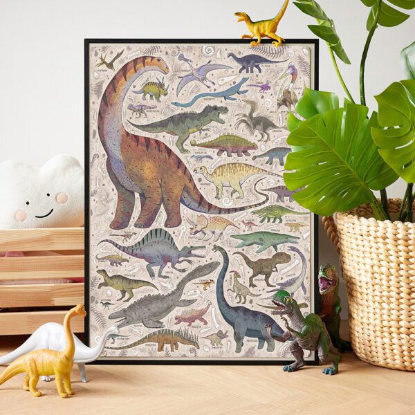Dinozaury plakat ozdoba pokoju