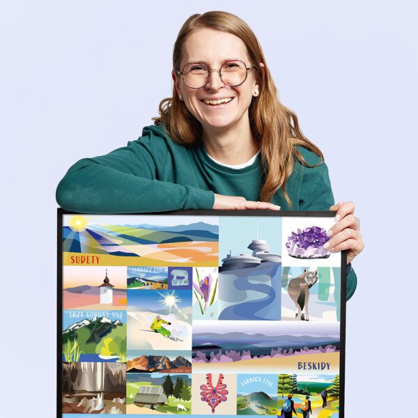 plakat Góry polskie w ramie