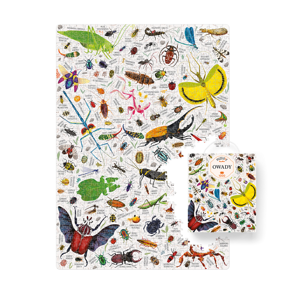 ilustracja Puzzlove Owady 1000 elementow i box