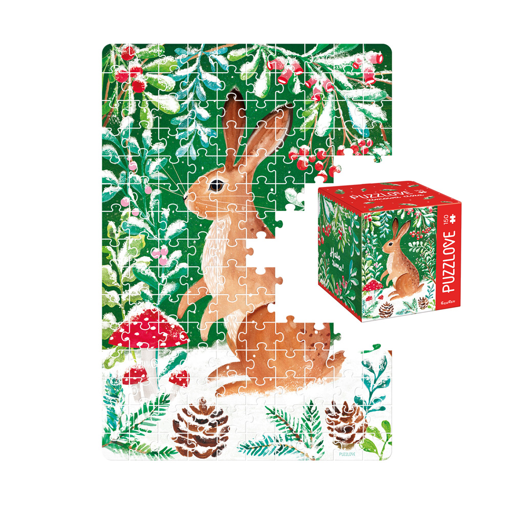 ilustracja Puzzlove Zimowa cisza 150 elementow i box