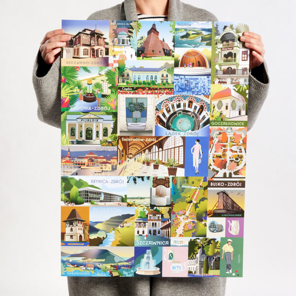 Plakat Polskie uzdrowiska