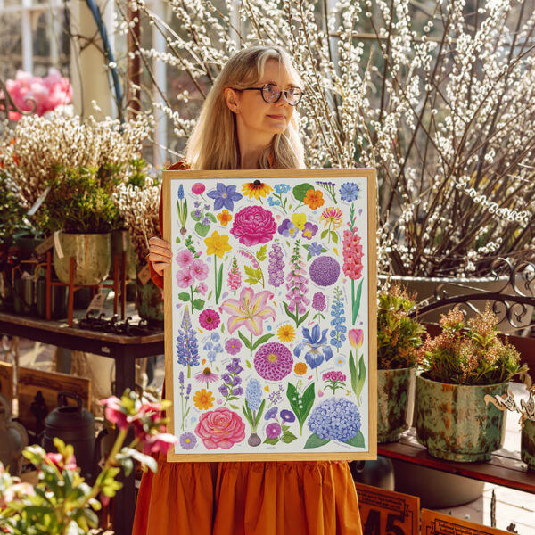 Plakat Kwiaty ogrodowe